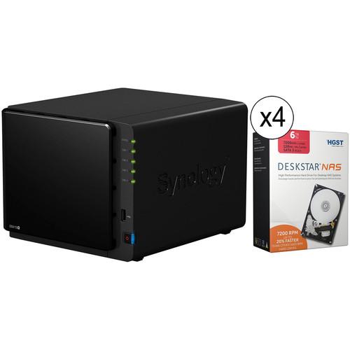 Synology DiskStation DS415  24TB (4 x 6TB) 4-Bay NAS Server Kit