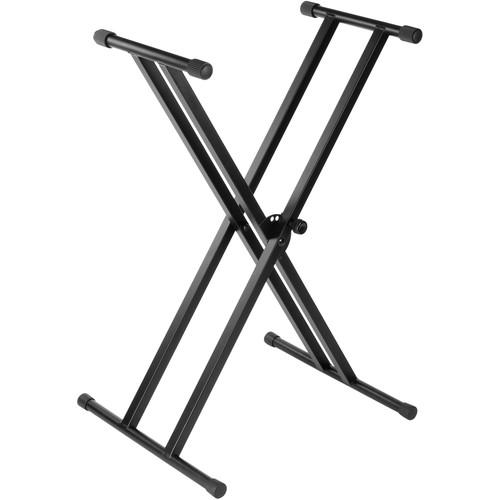 Double-Braced X-Style Stand with Headphones and